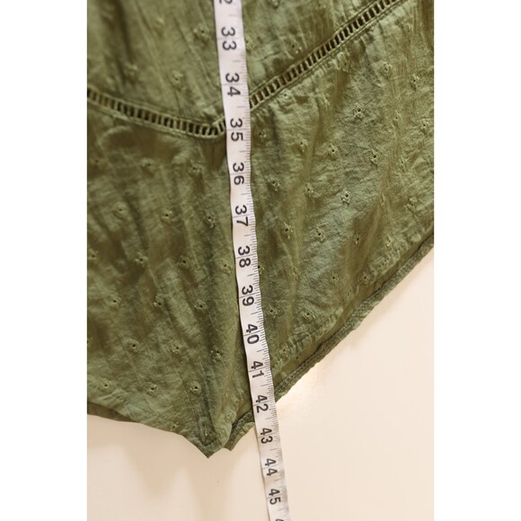 Wrangler Retro Olive Green Asymmetrical Cowgirl Fairy Dress High Neck Eyelet XL - Picture 10 of 11